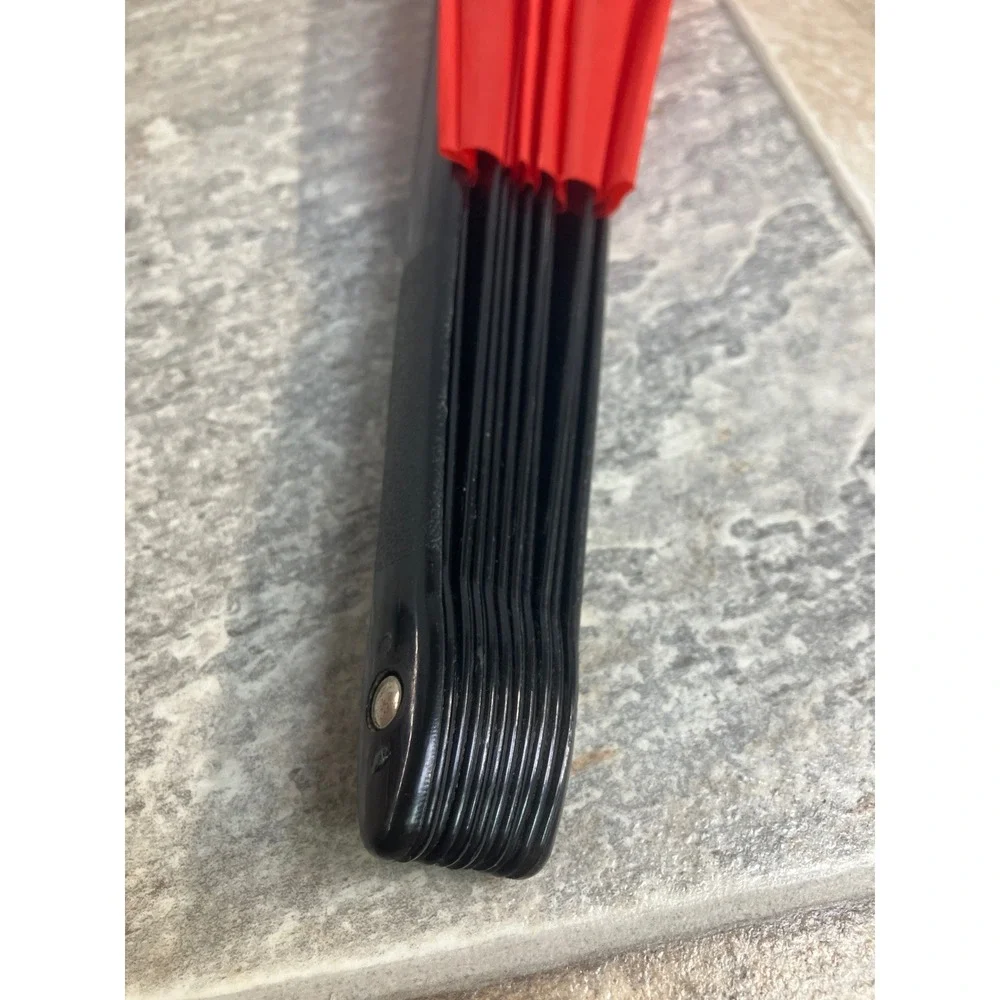 Red Black Folding Fan Dance Prop Performance Stage Accessory
